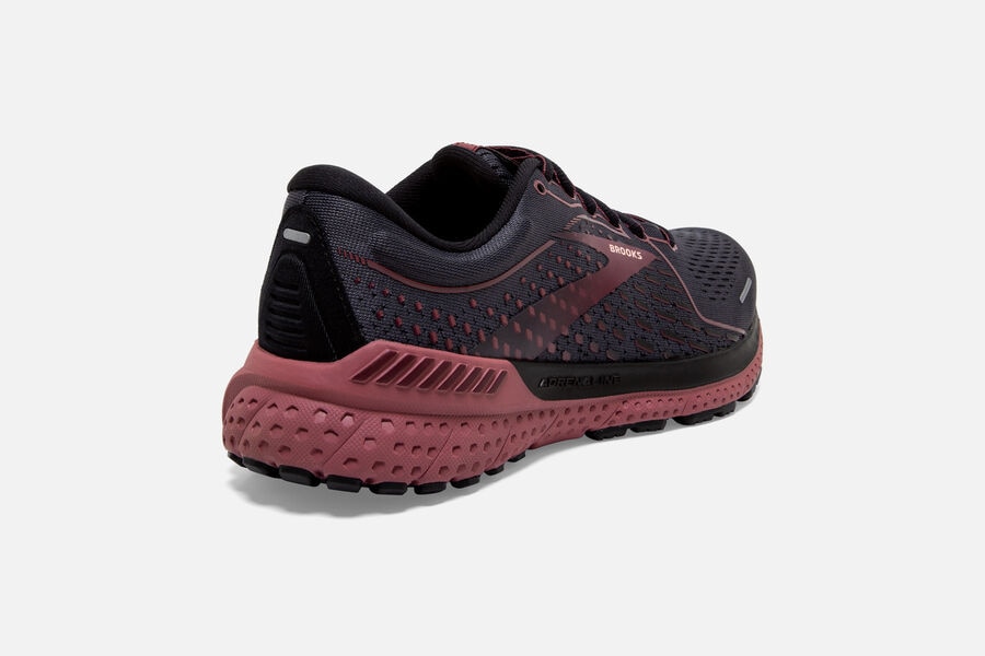 Brooks Running Shoes - Adrenaline GTS 21 Road Womens - Black - QZL-374160